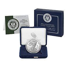 '25 Proof Silver Eagle w/Army Privy Mark & 250th Anniversary Packaging