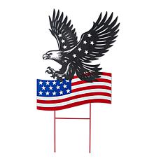 29.75" H Patriotic Yard Stake with Eagle Silhouette
