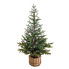 4-ft Balsam Fir Christmas Tree in Planter by Nearly Natural