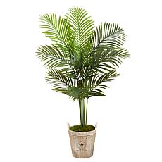 5 Ft. Paradise Palm Artificial Tree in Farmhouse Planter