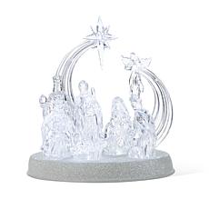 9" Lighted Acrylic Nativity Tabletop Figurine