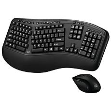 Adesso Tru-Form Media 1500 Wireless Ergonomic Keyboard and Laser Mouse
