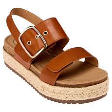 Aetrex® Vania Leather Arch Support Flatform Sandal