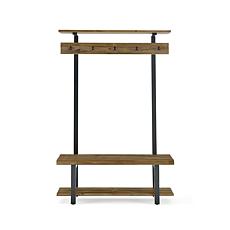 Alaterre Furniture Pomona 48" Entryway Tree with Bench and Shelves