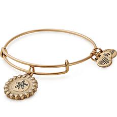 Alex and Ani Sand Dollar Color Infusion Charm Bangle - Goldtone