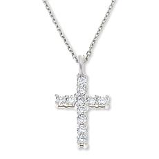 Analucia Beltran Irresistible .50ctw Lab-Grown Diamond Cross Pendant 