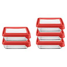 Anchor Hocking True Seal 10pc Rectangle Glass Storage Set 