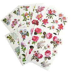 Anna Griffin® Carte Noire Floral Rub-On Transfers Set of 128