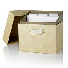 Anna Griffin® Embossing Folder Storage Box - Ivory Damask