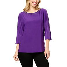 Antthony Embellished 3/4-Sleeve Top
