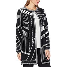 Antthony Geometric Jacquard Topper