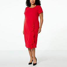 Antthony Ruffle-Front Knit Dress