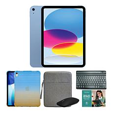 Apple iPad 11" Blue 512GB Tablet with Ombre Case & Keyboard