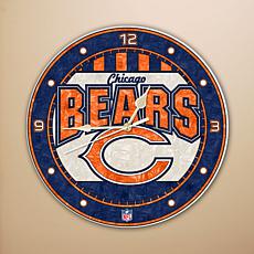 Art Glass Wall Clock - Chicago Bears