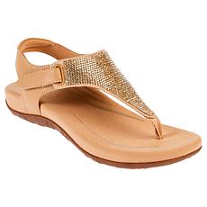 "As Is" Aetrex® Kelly Sparkle Orthotic Thong Sandal