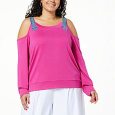"As Is" Allison Brown NY Key West Cold Shoulder Sweatshirt