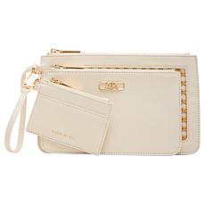 "As Is" Anne Klein 3-pc Solid Caning Wallet Set