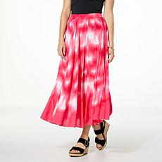 "As Is" Antthony Marble Tie-Dye Printed Pull-On Maxi Skirt