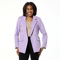 "As Is" Antthony Ottoman Handkerchief Hem Blazer