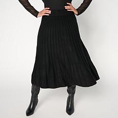"As Is" Antthony Pleated Sweater Knit Midi Skirt