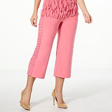 "As Is" Antthony Side Panel Ruffle Gaucho Pant