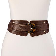 "As Is" Antthony Stretch Belt with Oversized Resin Buckle