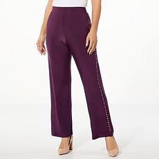 "As Is" Antthony Studded Trim Stretch Pull-On Pant