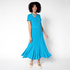 "As Is" Antthony Studio Stretch Knit Spiral Midi Dress