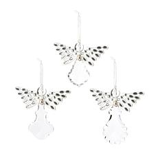 "As Is" august & leo Jeweled Angel Ornaments Set of 3