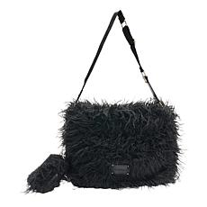 "As Is" Bearpaw Curly Faux Fur Hobo Bag