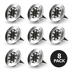 "As Is" Bell + Howell Disk Lights Deluxe Solar Lights 8-pack