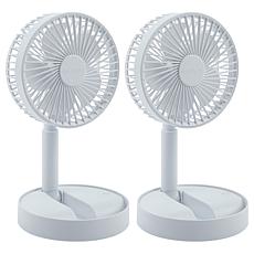 "As Is" Bell + Howell Foldaway Collapsible Fan - 2-pack