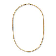 "As Is" Bellezza 20" Bronze Diamond-Cut Squared Wheat Chain Necklace