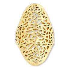 "As Is" Bellezza Bronze Hammered Openwork Knuckle Ring