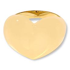 "As Is" Bellezza Bronze Polished Heart Signet Ring