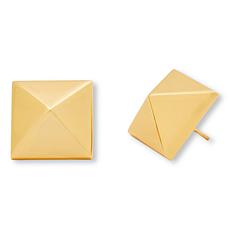 "As Is" Bellezza Bronze Square Pyramid Stud Earrings