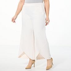 "As Is" C Wonder by Christian Siriano Crepe Knit Wide Leg Trouser Pant