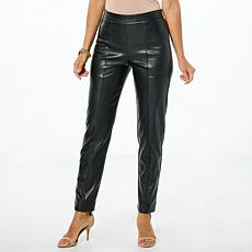 "As Is" C Wonder by Christian Siriano Faux Leather Seamed Pant