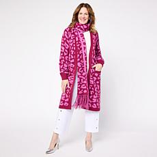 "As Is" C Wonder by Christian Siriano Jacquard Knit Coatigan Topper...