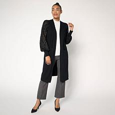 "As Is" C Wonder by Christian Siriano Luxe Yarn Mixed Media Cardigan