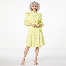 "As Is" C Wonder by Christian Siriano Ruffle Shirt Dress