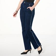 "As Is" C Wonder by Christian Siriano Runway Frayed Denim Bootcut Jean