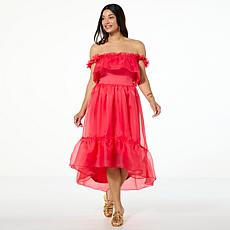 "As Is" C Wonder Off the Shoulder Strap Midi Dress