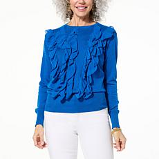 "As Is" C Wonder Ruffled Pullover Sweater