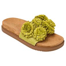 "As Is" Charles by Charles David Palms Pompom Slide Sandal