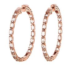 "As Is" Colleen Lopez Exotic Gemstone Hoop Earrings