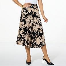 "As Is" Colleen Lopez Printed Asymmetric Pull-On Pant 