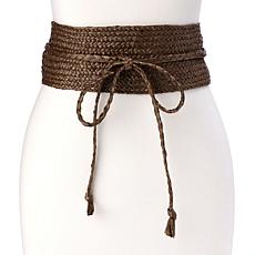 "As Is" Colleen Lopez Rafffia Obi Belt 