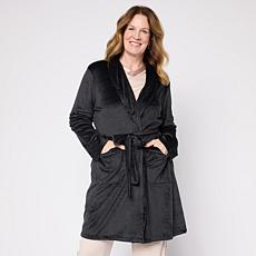 "As Is" Comfort Code Silky Velvet Satin Trim Robe