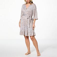 "As Is" Comfort Code Soft & Light Wrap Robe with Ruffle Hem